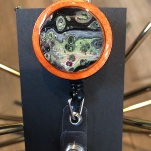 Retractable Nametag Badge Holder Lanyard Handmade